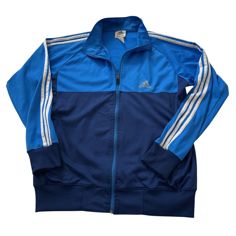 VTG Y2K Adidas Track Jacket Originals Men’s Size M Color Block Blue Retro